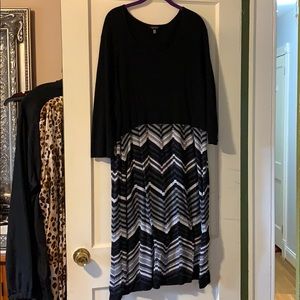 Sassy Black and Gray Sweater Dress